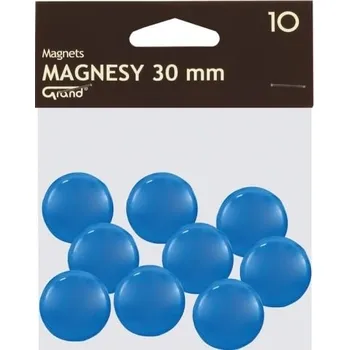 Dekorativní magnet Magnet v plastu kulatý 30mm 10ks modrý 130-1696