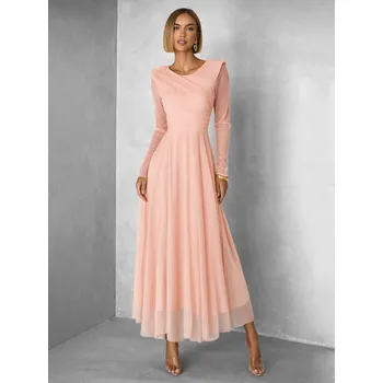 Dámské šaty Meruňkové tylové společenské šaty ASHER Velikost: ONESIZE