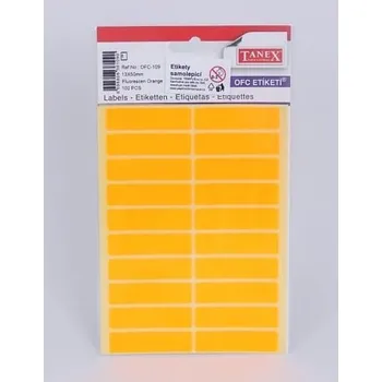 Samolepící etiketa Etikety v sáčku neon 13 x 50 oranž. OFC - 109 / 100 ks