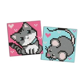 Set školních potřeb Diamentowa mozaika Kids naklejka - Szarzy.. 9x9cm