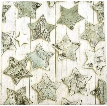 Papírový ubrousek Ubrousek Přírodní hvězdy, 1 ks