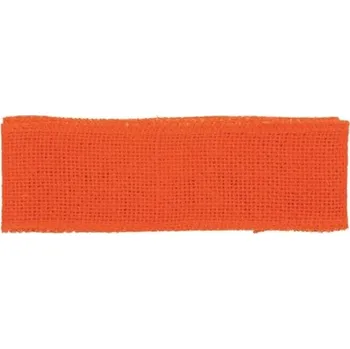 Stuha Stuha jutová oranžová šířka 6 cm, 2 m /2859/