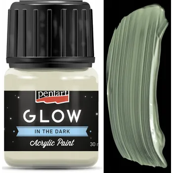 Vodová barva Barva barva Pentart zelená světlá 30 ml, fluorescenční efekt