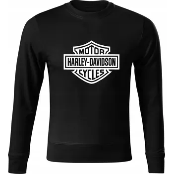 Pánská mikina Mikina bez kapuce D489 HARLEY DAVIDSON MOTOR černá vel 3XL