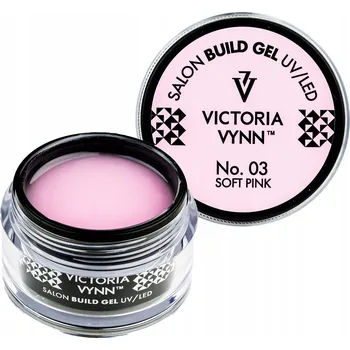 Lak na nehty Stavební gel nehty Victoria Vynn 03 Soft Pink , světle růžová, 15 ml