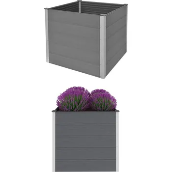 Vyvýšený záhon Vyvýšený záhon dřevoplast 100 x 100 x 91 cm šedý - 8718475568650