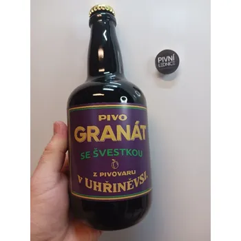 Pivo Uhříněves Granát se švestkou 6,5% 0,7l