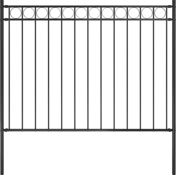 Plot Zahradní plot ocelový 1,81 x 1 m černý - 8719883865119