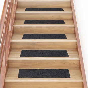 Nášlap na schod Schodové rohože samolepicí 30 ks 76 x 20 cm šedé obdélníkové - 8721288458414
