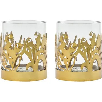 Svícen Dekorativní svícen House Doctor HDLily 9,5 x 7,5 cm 2-pack 900001254 žlutá 18X