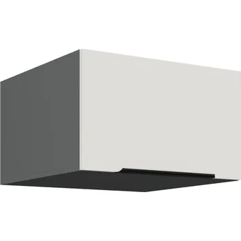 Kuchyňská skříňka Horní hluboká skříňka s výklopnými dvířky LUNARA - šířka 60 cm, bílá / antracit