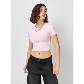 Dámské tričko Zkrácené tričko - S - House - pastelově růžová - 313GS-03X