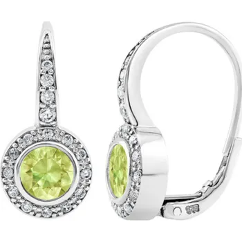 Náušnice Moonlit Elegantní stříbrné náušnice se zelenými zirkony