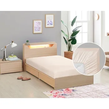 Prostěradlo Prostěradlo plátěné s gumou 90x200 cm - bílá káva