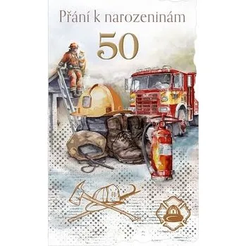 ARGUS Přání k 50.narozeninám s klopou na peníze 15-6564c50