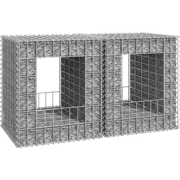 Plotový sloupek Gabionové sloupky 2 ks 50 x 50 x 60 cm železo - 8720286763902