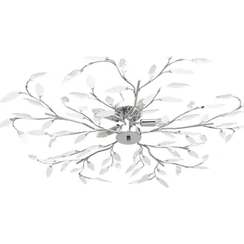 Stropní svítidlo s akrylovými lístky pro 5 žárovek E14 bílé - 8719883913476