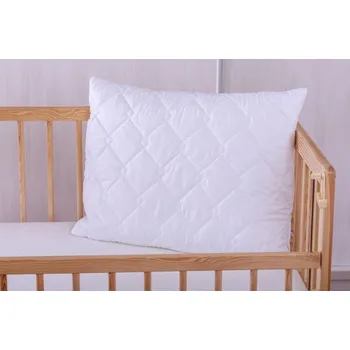 Polštář Dětský polštář do postýlky - umělé duté vlákno kuličky 60 x 45 cm bílý