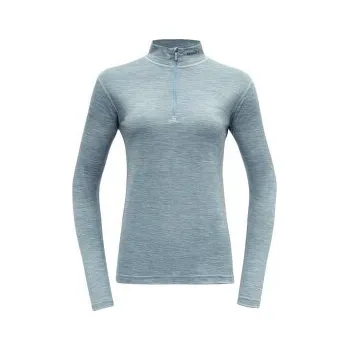 Dámská móda Devold Breeze Half Zip Neck Women 317A CAMEO MELANGE modrá XL