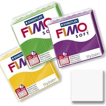 Modelovací hmota Polymerová hmota Fimo Soft, bílá č. 01