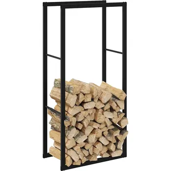 Stojan na palivové dřevo černý 55x30x116 cm ocel - 8721158628268