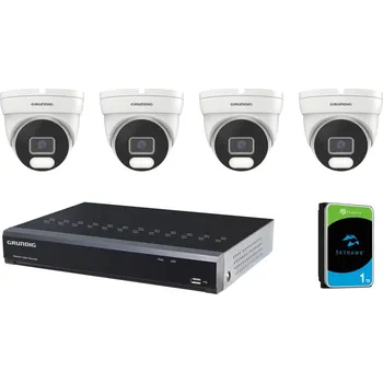 Kompletní kamerový systém GU-RNS-4CAM40D-P Sada IP kamerového systému 4.0 Mpix, včetně NVR s PoE switchem a HDD 1 TB (Sada IP kamerového systému 4.0 Mpix, včetně NVR s PoE switchem a HDD 1 TB)