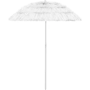 Slunečník Plážový slunečník Hawaii bílý 180 cm - 8720286149553