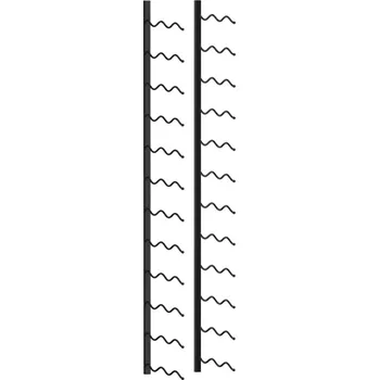 Stojan na víno Nástěnný stojan na víno na 24 lahví černý železný - 8719883978956
