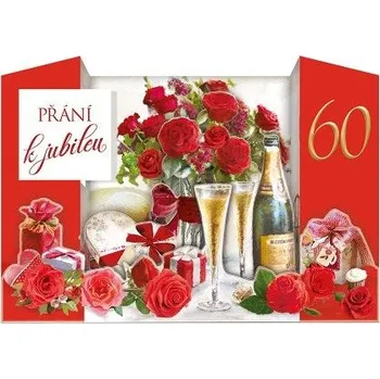ARGUS Přání k 60. narozeninám skládací 75-676c60
