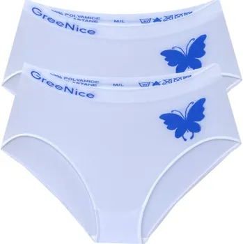 Kalhotky Dámské bezešvé kalhotky GreeNice Art: 6585 ( 2ks vbalení ) Barva: Bílá, Velikost: M/L