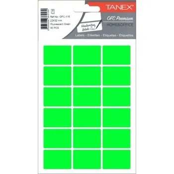 Samolepící etiketa Etikety v sáčku neon 22 x 32 zelené 90ks OCF-116