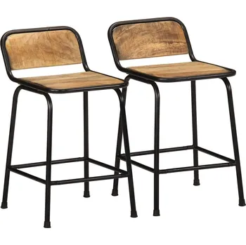 Barová židle VidaXL barové stoličky 8721102922305 hnědá a černá