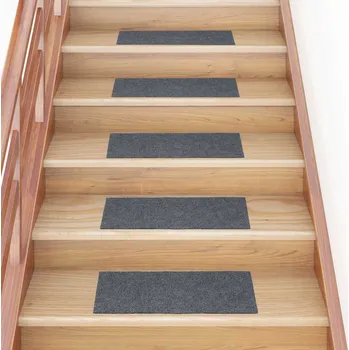 Nášlap na schod Schodové rohože samolepicí 30 ks 60 x 25 cm světle šedé obdélníkové - 8721288458254