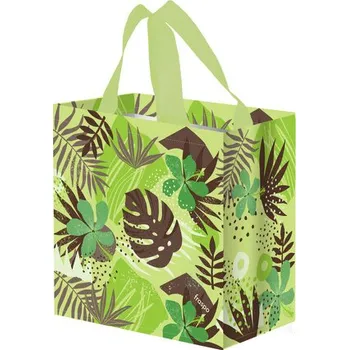 Taška lamino 10l Monstera zelené květy