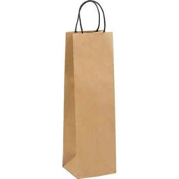 Dárková taška ARGUS Dárková papírová taška NATUR na víno T3N (11 x 36 cm) 77370001