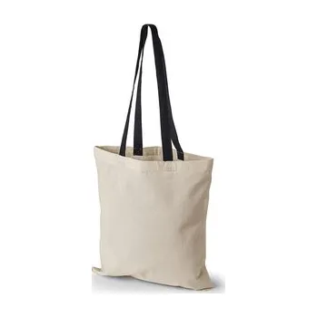 Bavlněná taška 16l KRÉMOVÁ dl. černé ručky