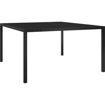 Zahradní stůl Zahradní stůl 130 x 130 x 72 cm černý ocel a sklo - 8720286146378