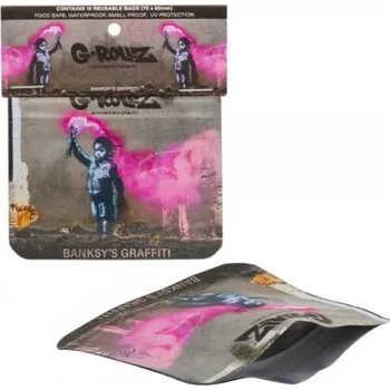 Sáček na potraviny G-Rollz Banksy's Graffiti zip sáček - 70x60 mm Torchboy