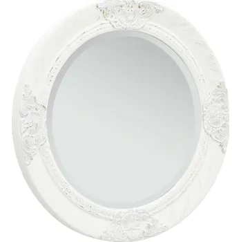 Zrcadlo Nástěnné zrcadlo barokní styl 50 cm bílé - 8720286009628