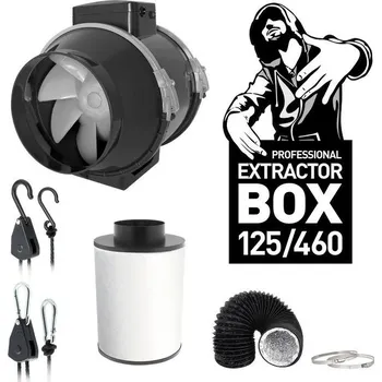 potrubní ventilátor Trafika KIT Extractor 125 mm / 460 m3/h, kompletní set ventilace