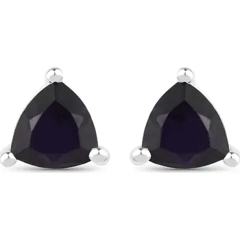 Náušnice JEMNÉ STŘÍBRNÉ 925 NÁUŠNICE S PŘÍRODNÍM SAFÍREM