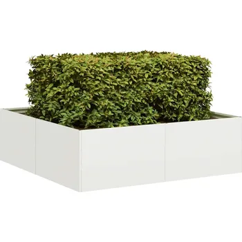 Truhlík Truhlík bílý 100x100x30 cm ocel - 8721158676924