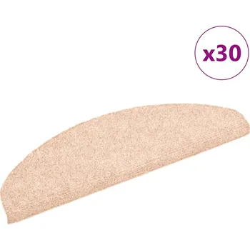 Nášlap na schod Schodové rohože samolepicí 30 ks 65 x 21 x 4 cm světle hnědé, půlkulaté, velké - 8721288457745