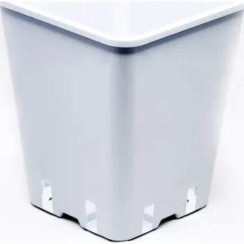 Growmarket Květináč plastový bílý 20x20x23 cm - 5.7 l
