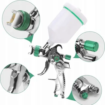 Stříkací pistole Stříkací pistole LVLP pro lakování, tryska 1,4 mm, nádržka 600 ml