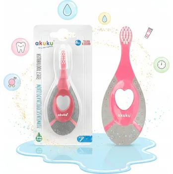 Zubní kartáček Akuku První Kartáček na zuby pro děti, protiskluzový, 0-2 roky
