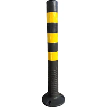 Plotový sloupek Flomat Černo-žlutý plastový samonarovnávací parkovací sloupek - 8 x 75 cm