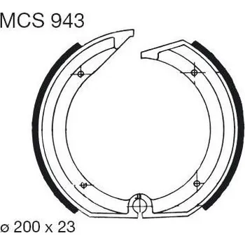 Brzdová čelist Brzdové čelisti LUCAS MCS 943
