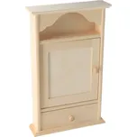 Dřevěná skříňka na klíče se zásuvkou