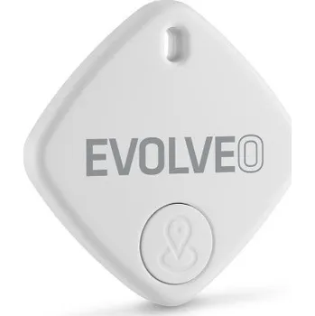 Lokátor EVOLVEO TrackTag, Bluetooth lokátor s Apple Find My, bílý (TRACKTAG-WH)